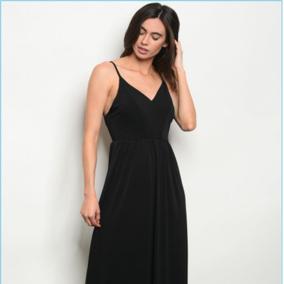 LAST Strappy Black Maxi Dress 28001 - Picture 4 of 4